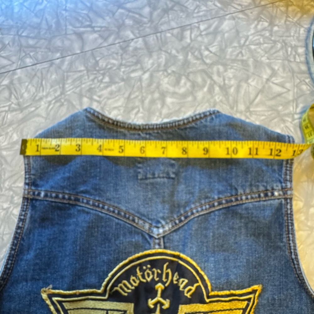 Vintage denim battle vest with Motörhead back patch - Picture 14 of 15